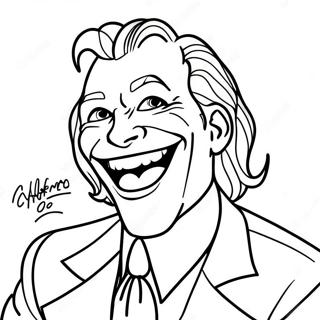 Joker Skrattande Färgläggningssida | Batman-skurkar målarbild