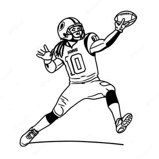 DeAndre Hopkins Fångar en Fotboll Färgläggningssida | DeAndre Hopkins målarbild