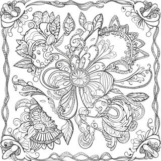 Färgglada Bandana-mönster Färgläggningssida | Bandana målarbild