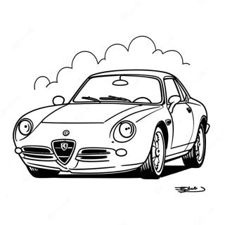 Alfa Romeo Sportbil Färgläggningssida | Alfa Romeo målarbild