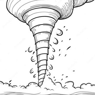 Färgglad tornado färgläggningssida | Naturlig Katastrof målarbild