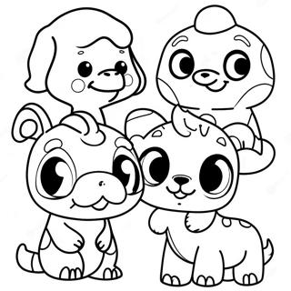 Söta Funko Pop Djur Målarbild | Funko Pop målarbild