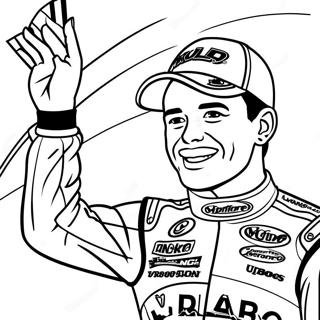 Kyle Larson i segerområdet målarbild | Kyle Larson målarbild
