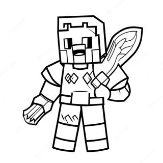 Minecraft Warden Målarbild | Minecraft Warden målarbild