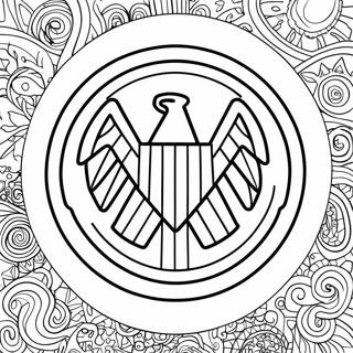 Agents of Shield Logotyp Målarbild | Sköldens agenter målarbild