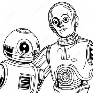 C3PO med R2-D2 Målarbild | C3PO målarbild