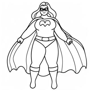 Plus size superhjälte färgläggningssida | Större storlekar målarbild