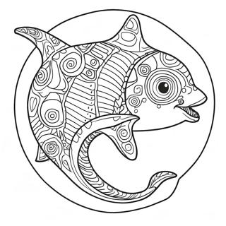 Helicoprion färgläggningssida | Helicoprion målarbild