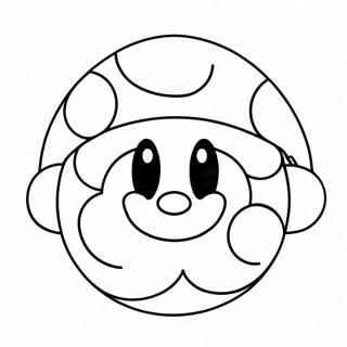 Söt Mario Bomb Karaktär Färgläggningssida | Mario Bomb målarbild
