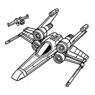 X-Wing Starfighter färgläggningssida | X-Wing målarbild