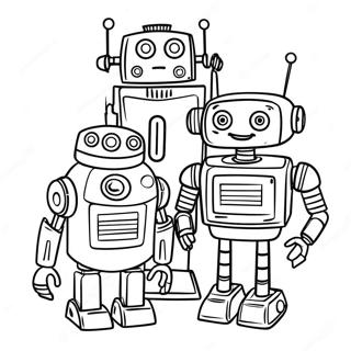 Robotar film färgläggningssida | Robotar Film målarbild