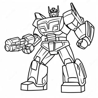 Optimus Prime i strid färgläggningssida | Transformers Kombinerade Krig målarbild