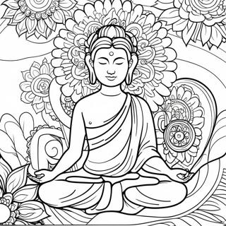 Enkel mindfulness färgläggningssida | Enkel Medvetenhet målarbild