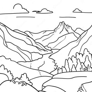 Vackra West Virginia Berg Målarbild | Västra Virginia målarbild