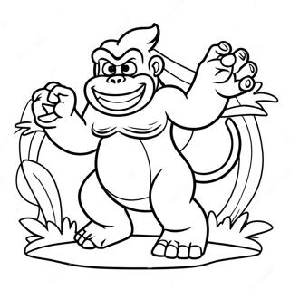 Dixie Kong Målarbild | Dixie Kong målarbild
