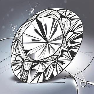 Glittrande diamant färgläggningssida | Diamant målarbild