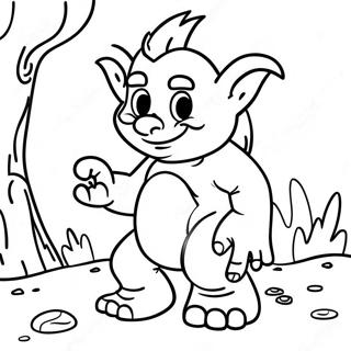 Trollstopia Färgläggningssida | Trollstopia målarbild