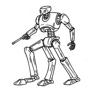 Stridsdroid färgläggningssida | Stridsdroid målarbild