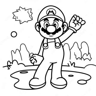 Mario Golf färgläggningssida | Mario Golf målarbild