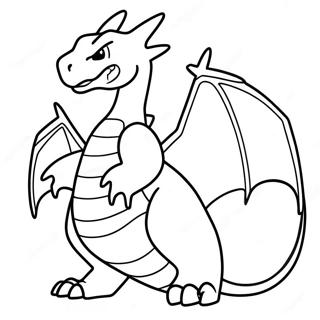 Eldig Gigantamax Charizard färgläggningssida | Gigantamax Charizard målarbild