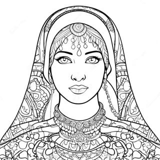 Doaa Moaz färgläggningssida | Doaa Moaz målarbild
