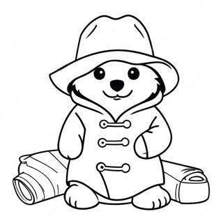 Paddington Björn Färgläggningssida | Paddington målarbild