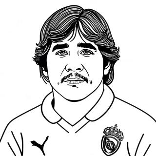 Maradona Färgläggningssida | Maradona målarbild