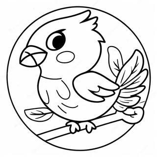 Louisville Cardinal Logotyp Färgläggningssida | Louisville Cardinal målarbild