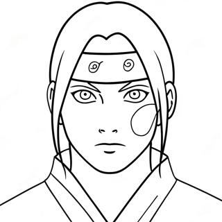 Itachi Uchiha Färgläggningssida | Itachi Naruto målarbild