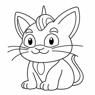 Meowth Målarbild | Meowth målarbild