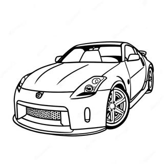 Nissan 350z sportbil färgläggningssida | 350z målarbild