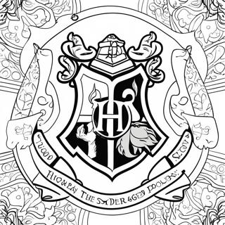 Färgläggningssida med Hogwarts Legacy-logotyp | Hogwarts Arv målarbild