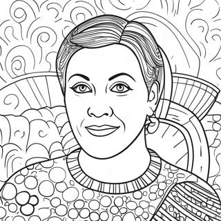Vibrant Alma Thomas Inspirerad Målarbild | Alma Thomas målarbild