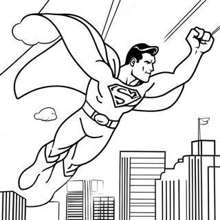 Superhjälte Superman Flygande Målarbild | Stålmannen målarbild