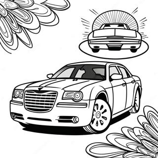Chrysler 300 sport sedan färgläggningssida | Chrysler 300 målarbild