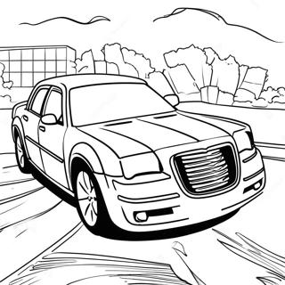 Chrysler 300 lyxbil färgläggningssida | Chrysler 300 målarbild