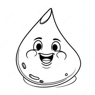 Hershey Kiss färgläggningssida | Hershey Kyss målarbild