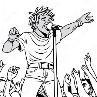 Lil Uzi Vert Uppträder på Scen Målarbild | Lil Uzi Vert målarbild