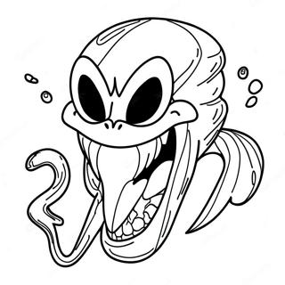 Färgläggningssida med Venom Sonic | Venom Sonic målarbild