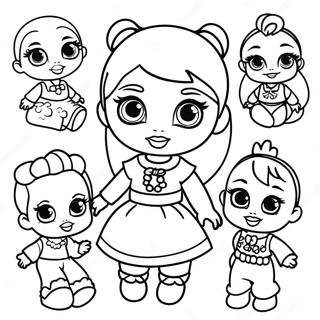 Baby Bratz Dockor Färgläggningssida | Baby Bratz målarbild