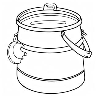 Färgglad Färgburk Clipart Färgläggningssida | Målarhink Clipart målarbild