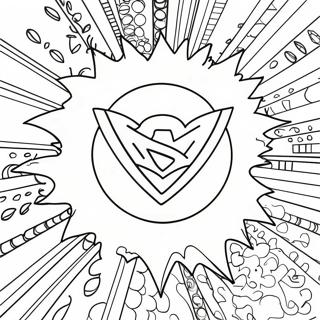 Superhjälte Logotyp Färgläggningssida | Superhjälte Logotyp målarbild