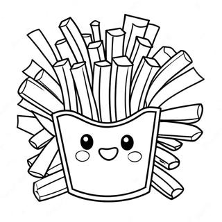 Pommes Frites Färgläggningssida | Pommes Frites målarbild