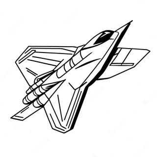 F22 stridsflygplan färgläggningssida | F22 Jaktflygplan målarbild
