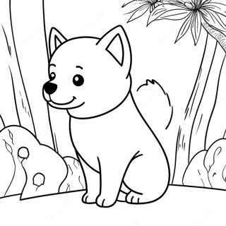 Shiba Inu färgläggningssida | Shiba Inu målarbild