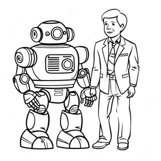 Ron och hans robot målarbok | Ron's Gone Wrong målarbild