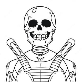 Skull Trooper målarbok | Skalle Trooper målarbild