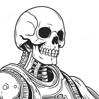 Cool Skull Trooper i Aktion Målarbild | Skalle Trooper målarbild