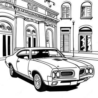 Pontiac GTO Klassisk Bil Målarbild | Pontiac GTO målarbild