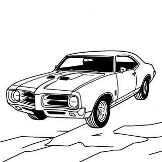 Pontiac GTO Muscle Car Målarbild | Pontiac GTO målarbild
